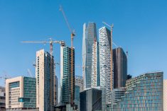 Buildings being constructed in the new King Abdullah Financial District in Riyadh