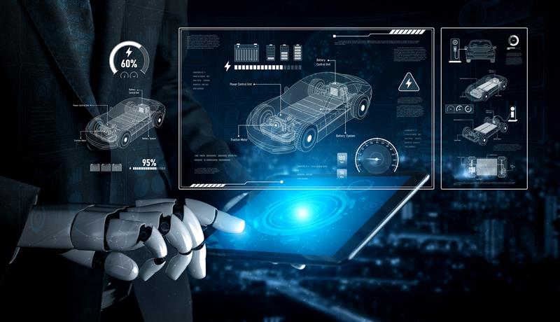 robotic arm tapping on digital screen